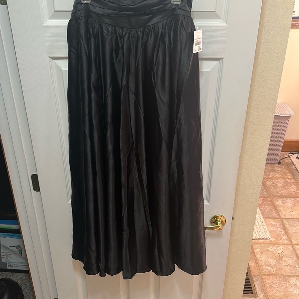 Cato Black Pleated Maxi Skirt Cocktail